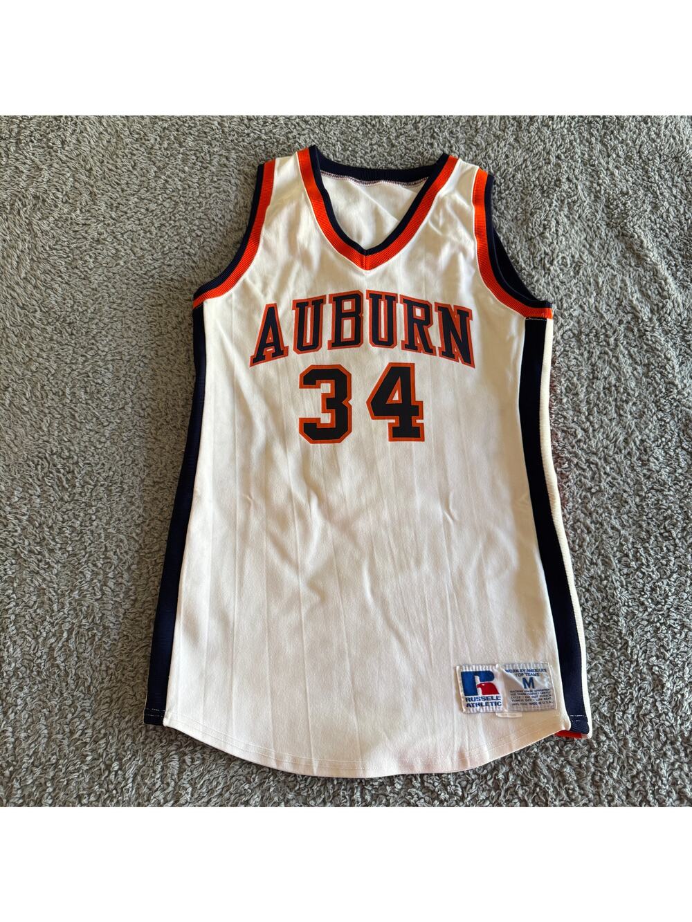 1986 NCAA Auburn Tigers Game Issue Russell Athletic Chris Morris Jersey #34 M
